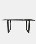 Fishbone Hoop Legs Wooden Dining Table