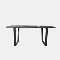 Fishbone Hoop Legs Wooden Dining Table