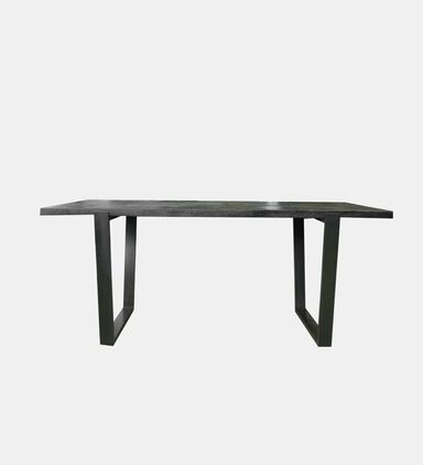 Fishbone Hoop Legs Wooden Dining Table