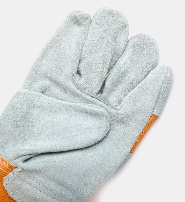 Home Deco and More Working Leather Safety Gloves, Yellow, Packshot View