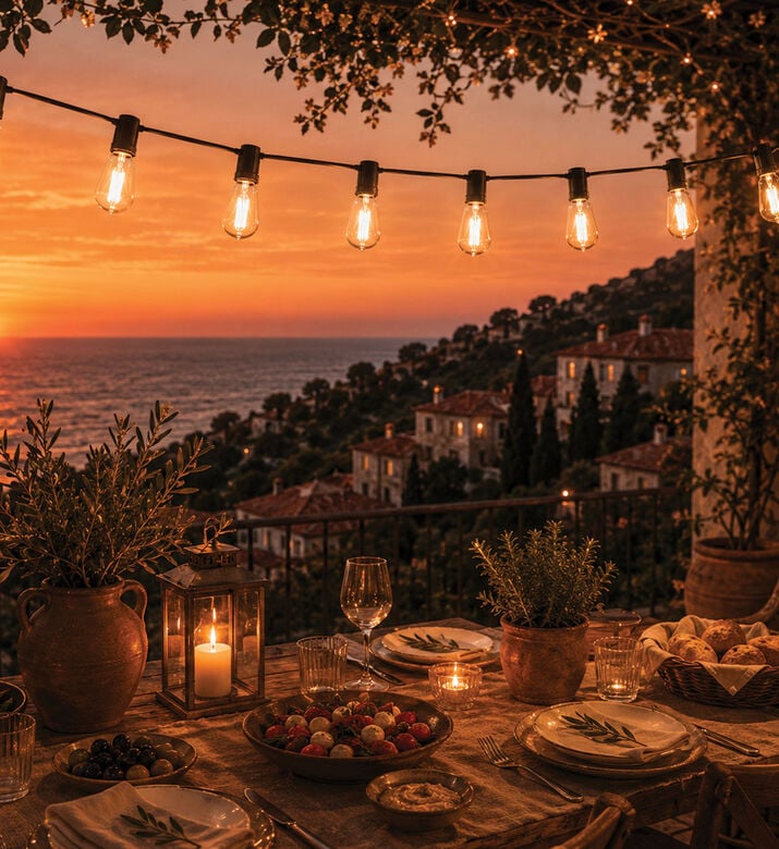 Home Deco and More 10 Warm White A60 Bulbs String Light, Packshot View