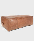 Savio Leather Rectangular Pouf