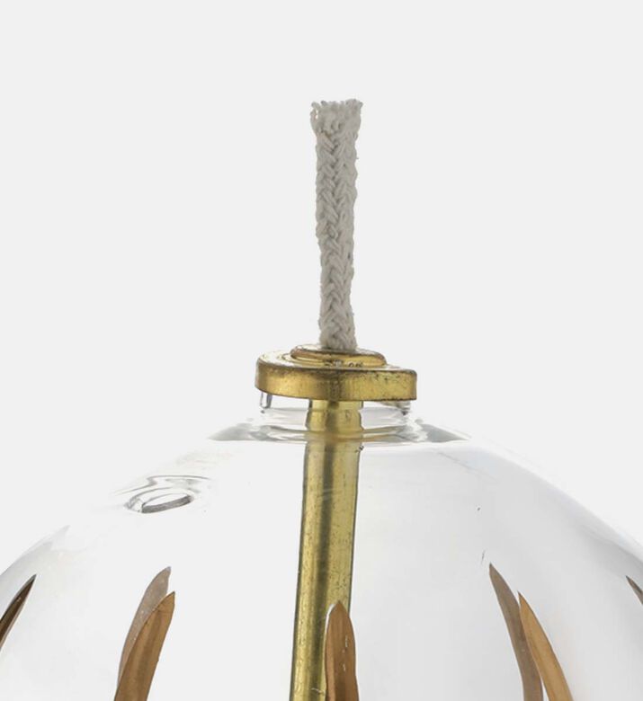 Clear Glass Ball Oil Lamp