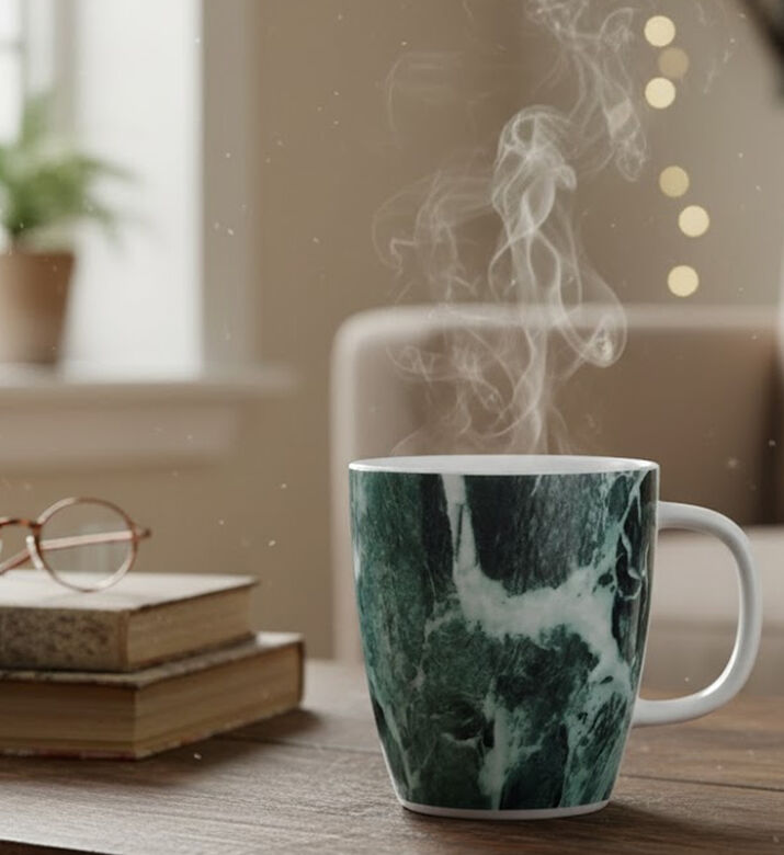 Salt and Pepper Masonry Porcelain Soapstone Mug, Packshot View Salt and Pepper Masonry Porcelain Soapstone Mug, Packshot View