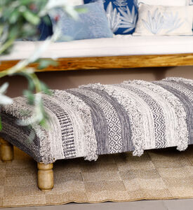 Home Deco and More Wendy Handloom Ottoman, Packshot View