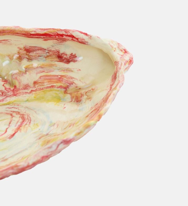 Light and Living Kalako Glossy-finish Textured Dish, Multicolor, 41x20.5x10-cm, Packshot View