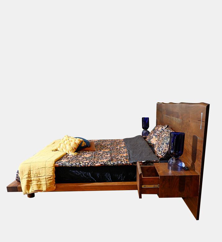 Home Deco and More Ethnic Acacia Wood King Bed, Packshot View