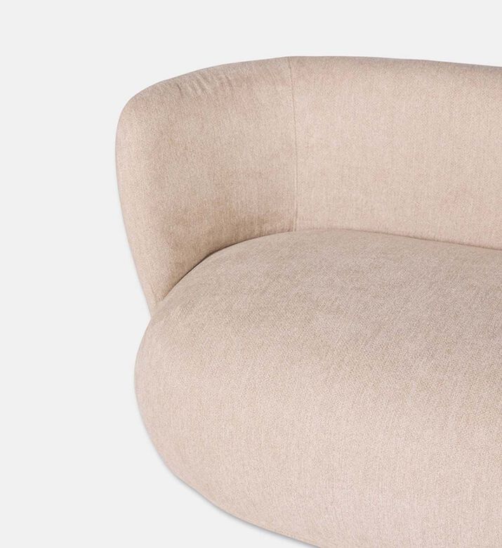 Home Deco and More Lectus Serpentine Lounge Sofa, Beige, Packshot View