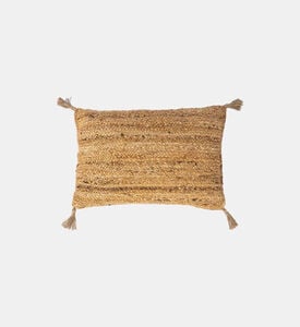 Alizea Molly Jute Pom Pom Cushion, Natural, 40x60-cm, Packshot View