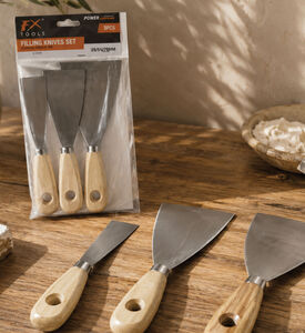 Home Deco and More Wooden Handle Scarpers 3-piece Set, Packshot View