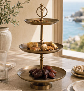 Home Deco and More Three-tier Metal Etagere Stand, Packshot View