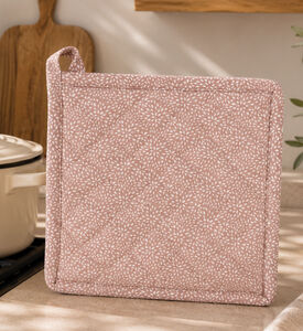 Home Deco and More Quilted Design Pot Holder, Pink, Packshot View