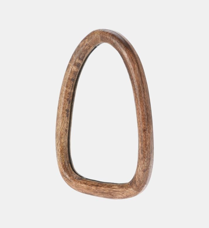 Home Deco and More Mirror Oval Wood, Packshot View