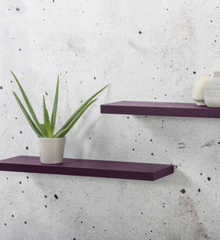 Colored Wood Floating Shelf