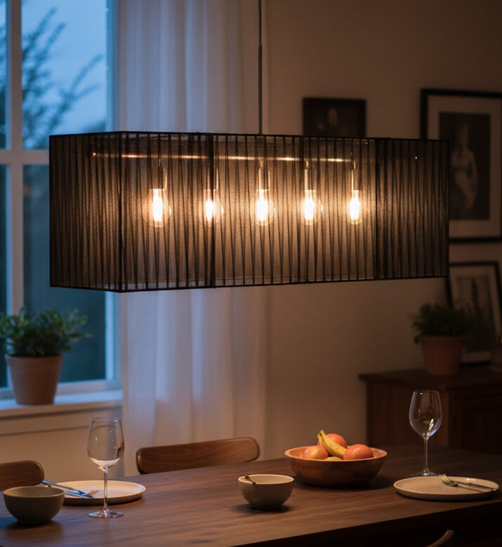 Absolu Maison Organza Rectangle 6l Fitting Lamp, Packshot View