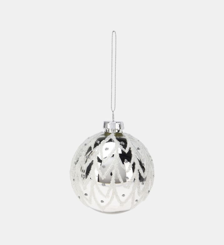Home Deco and More Xmasball Glass Silver, Packshot View