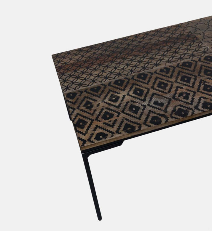 Manda Wooden Coffee Iron-leg Table