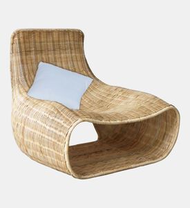 Home Deco and More Fei Rattan Wicker Weave Lounge Chair, Natural, 81x82x71-cm, Packshot View