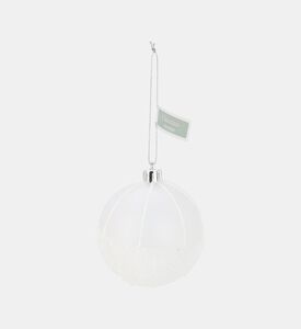 Home Deco and More Xmas Ball Frosted, White, Packshot View