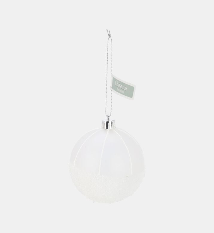 Home Deco and More Xmas Ball Frosted, White, Packshot View