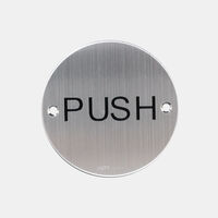 Push Metal Round Sign