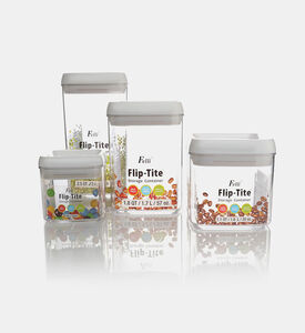 Home Deco and More Plastic Square Food Keeper, White, S, Packshot View