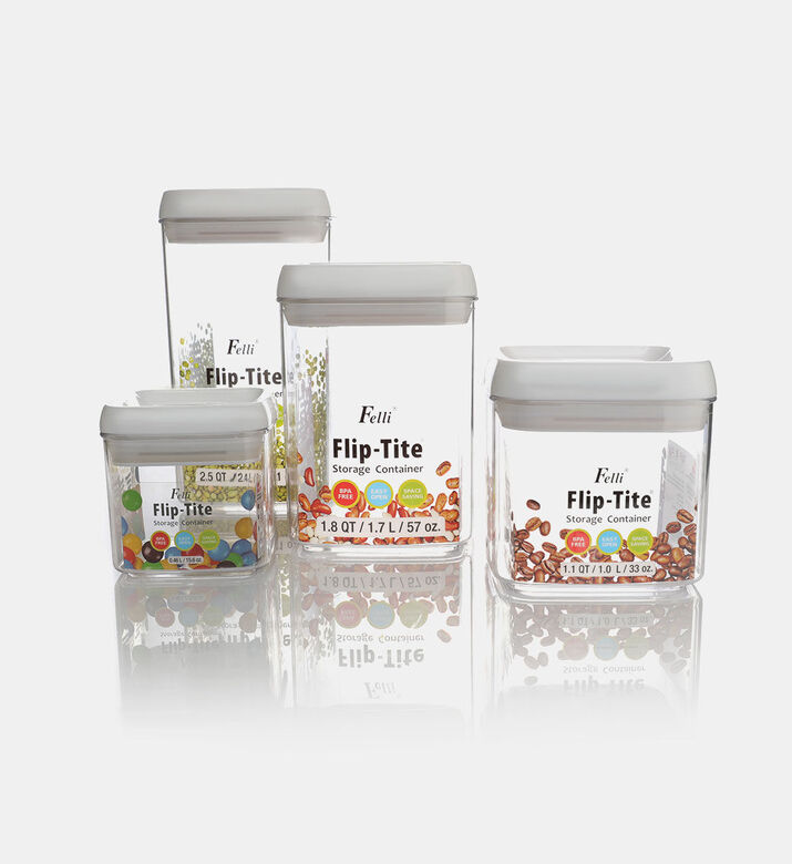 Home Deco and More Plastic Square Food Keeper, White, S, Packshot View
