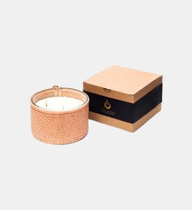 Nour Bougie Fassia Cylinder Candle, Beige, 10.5-cm, Packshot View
