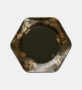 Essenza Masterpiece Floral Cake Platter - 17 Cm, Dark-green, 17-cm, Packshot View