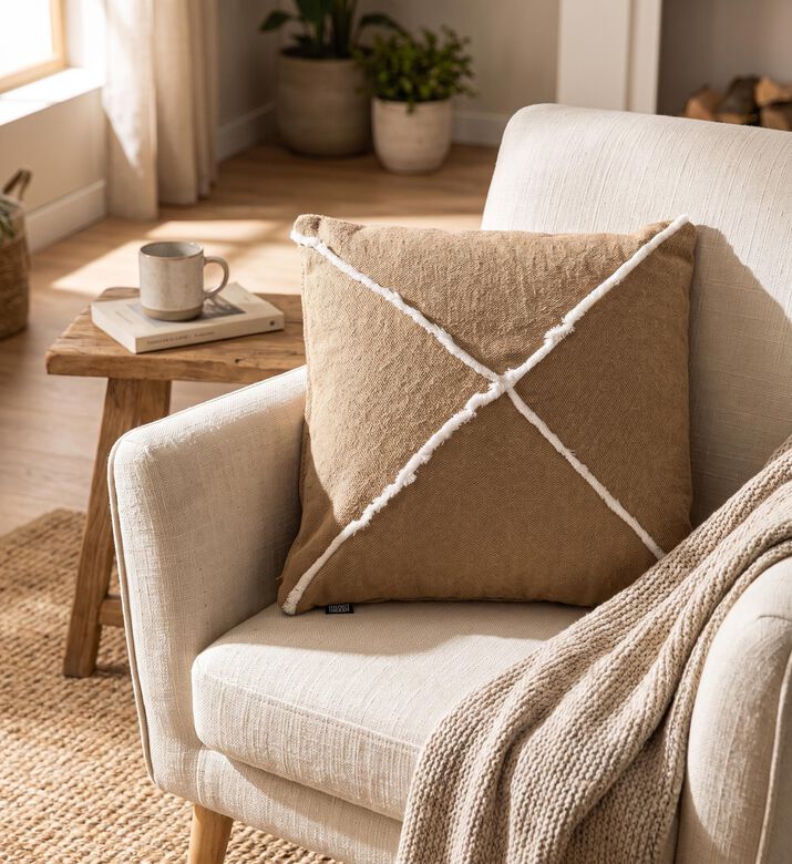 Home Deco and More Jamea Patchwork Cushion, Packshot View