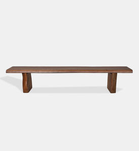 Home Deco and More Ethnic Acacia Wood Bench, Dark-brown, 300-cm, Packshot View