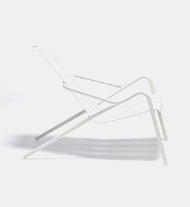 Ezeis Fleole Aluminum Low Chair, White, Packshot View