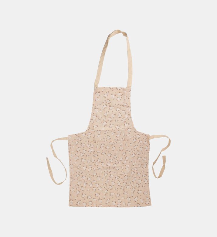 Home Deco and More Printed Front Pocket Apron, Beige, Packshot View
