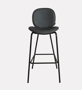 Home Deco and More Sahara Leather Bar Stool, Dark-grey, Packshot View