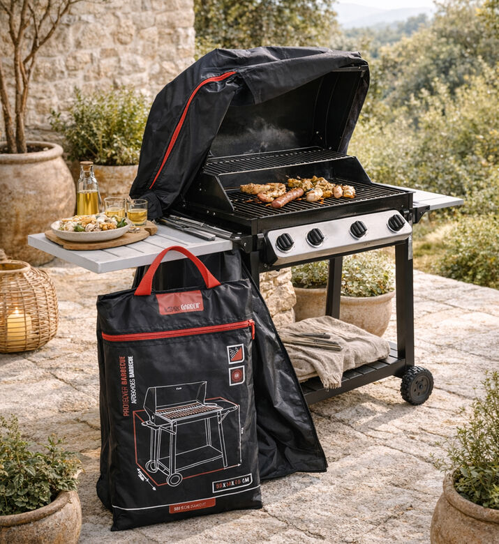 Pro Garden Rectangular Bbq Cover, Black, 95x50x75-cm, Packshot View