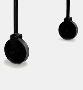 Home Deco and More Jitsu Wheeled Iron Marble Bar Trolley, Packshot View