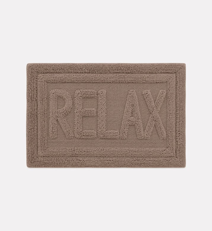Home Deco and More Relaxed Tufted Bathroom Mat, Brown, Packshot View