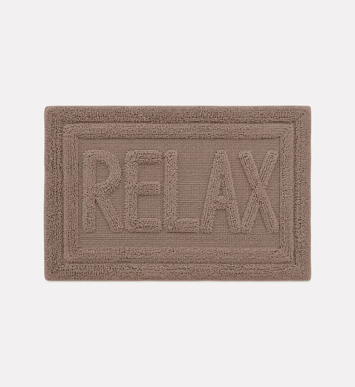 Home Deco and More Relaxed Tufted Bathroom Mat, Brown, Packshot View