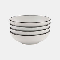 Happy Round Soup Plate 4-piece Set