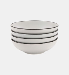 Happy Round Soup Plate 4-piece Set