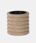 Paulownia Ribbed Candle Holder