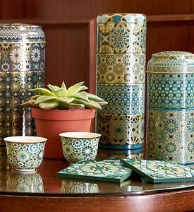 Andalusia 4-coffee Cups Tin Box Set
