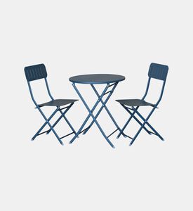 Home Deco and More Pipa Table Chairs Bistro Set, Navy, Packshot View