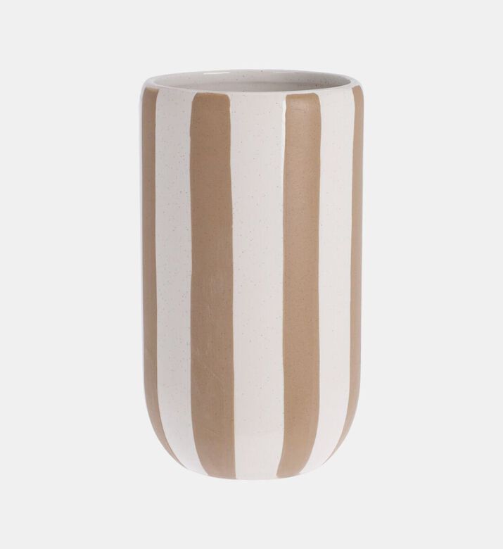 Home Deco and More Ceramic Striped Vase, Packshot View