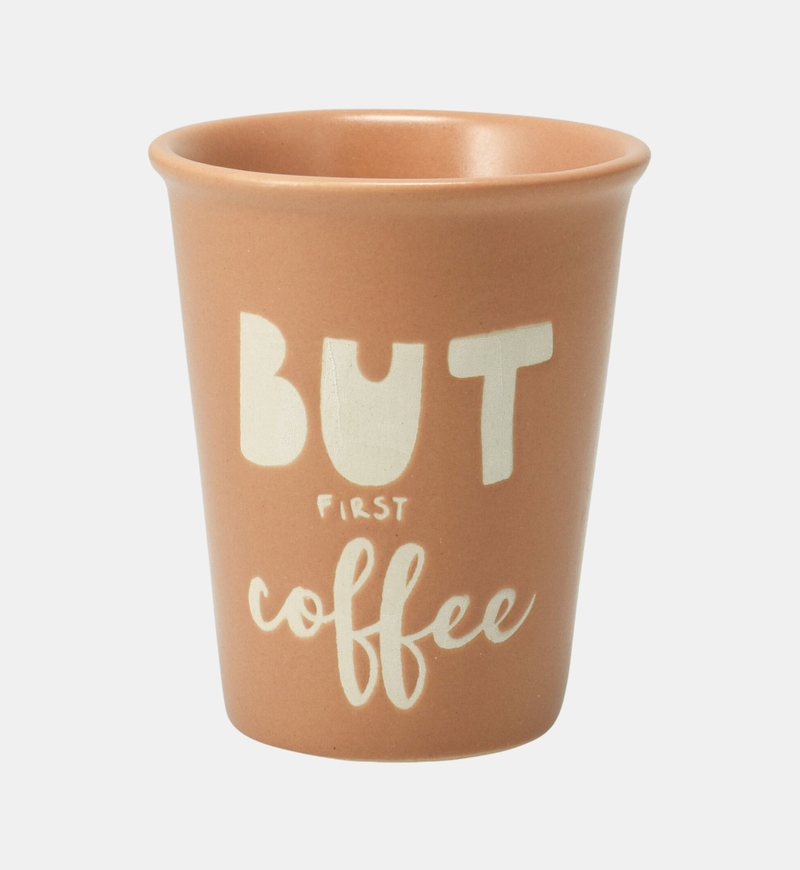 Stoneware Drink More Coffee Mug