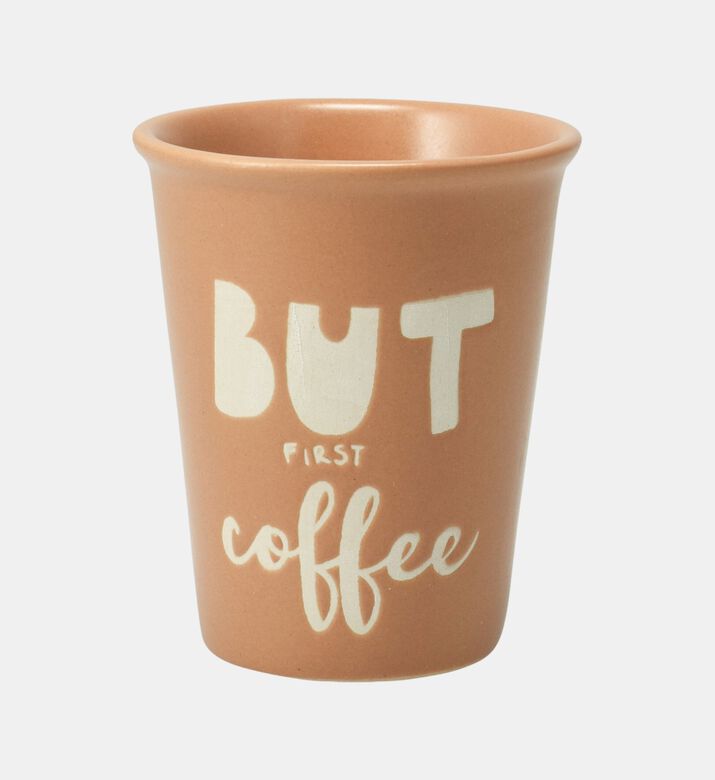 Stoneware Drink More Coffee Mug