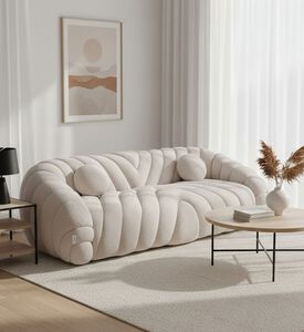 Home Deco and More Wave-patterned 3-seater Sofa, Model View