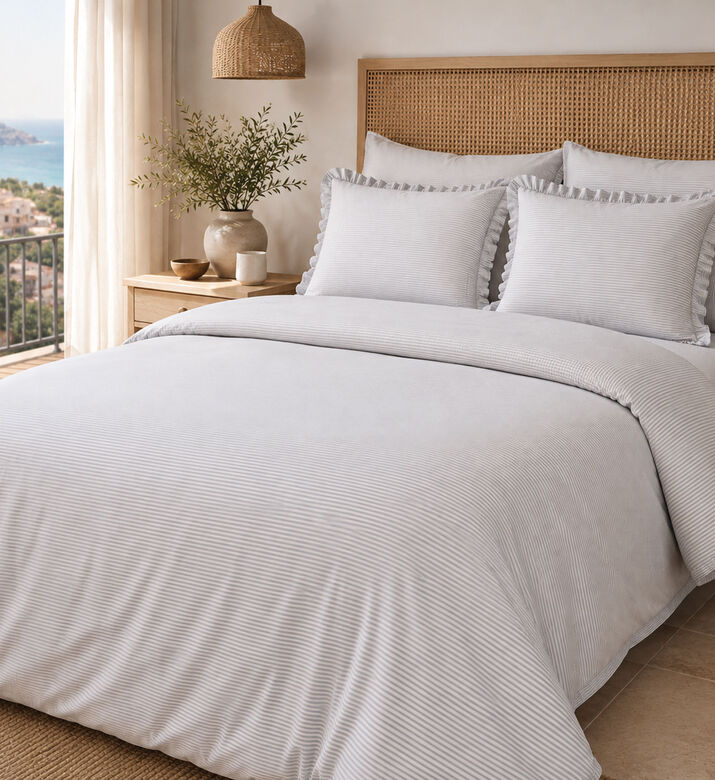 At Home with Marieke Flamboyant Duvet Cover Set, Grey, 260x240-cm, Packshot View
