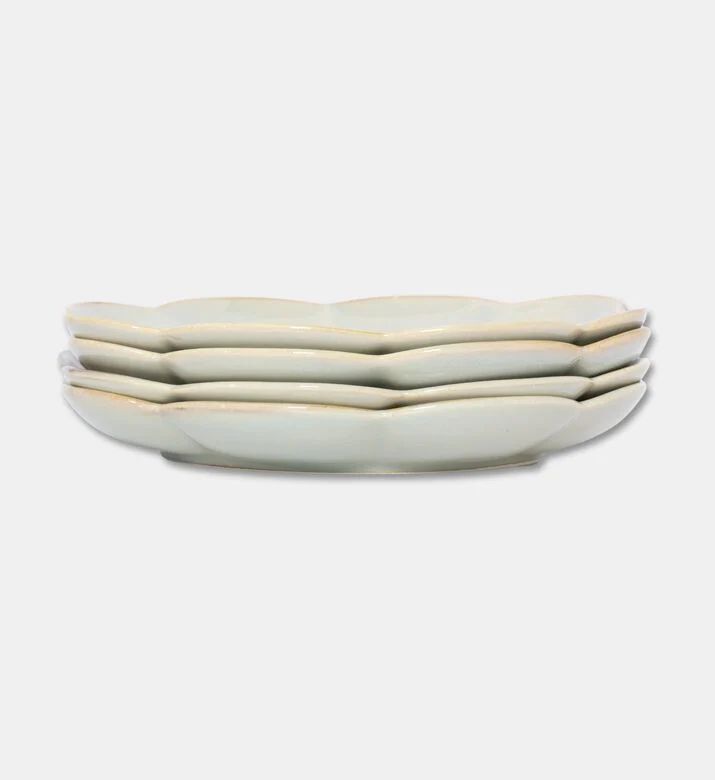 Home Deco and More Flower Form Celadon Glazed 4-piece Plate Set, Packshot View