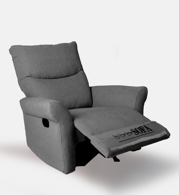 Home Deco and More Chad Swivel Recliner, Black, Packshot View